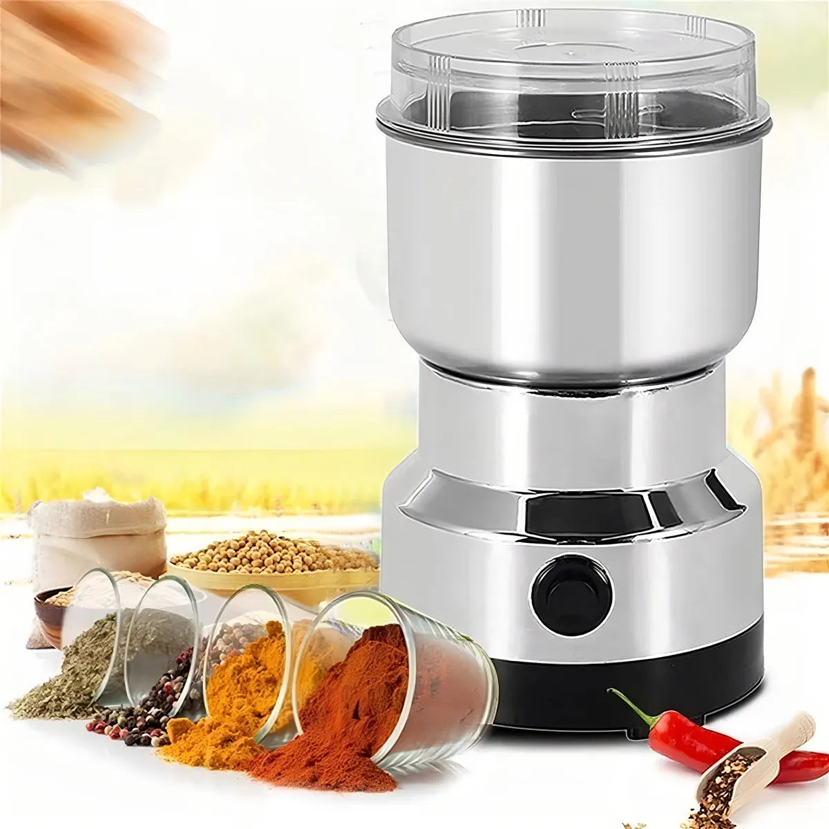 molinillo eléctrico de café/frijol de 200 W en acero inoxidable
