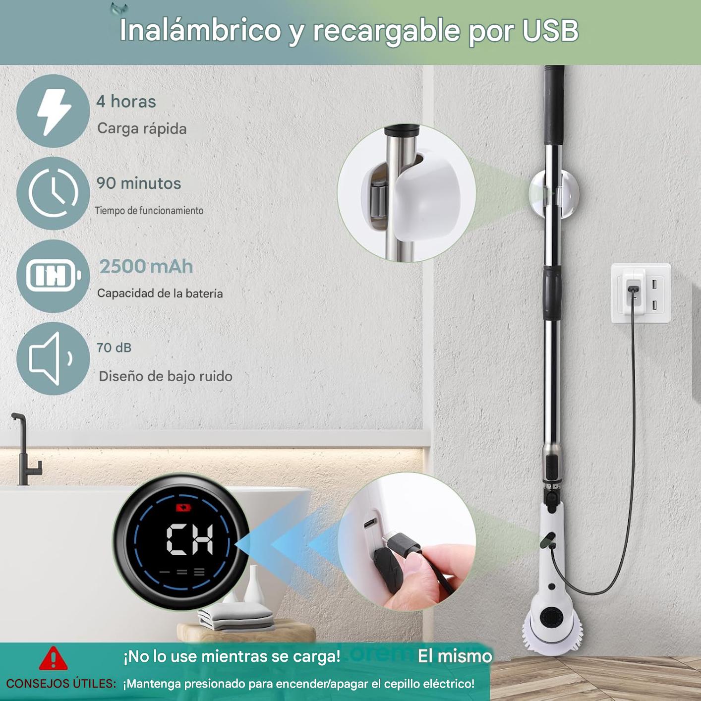 Cepillo eléctrico de limpieza 9 en 1