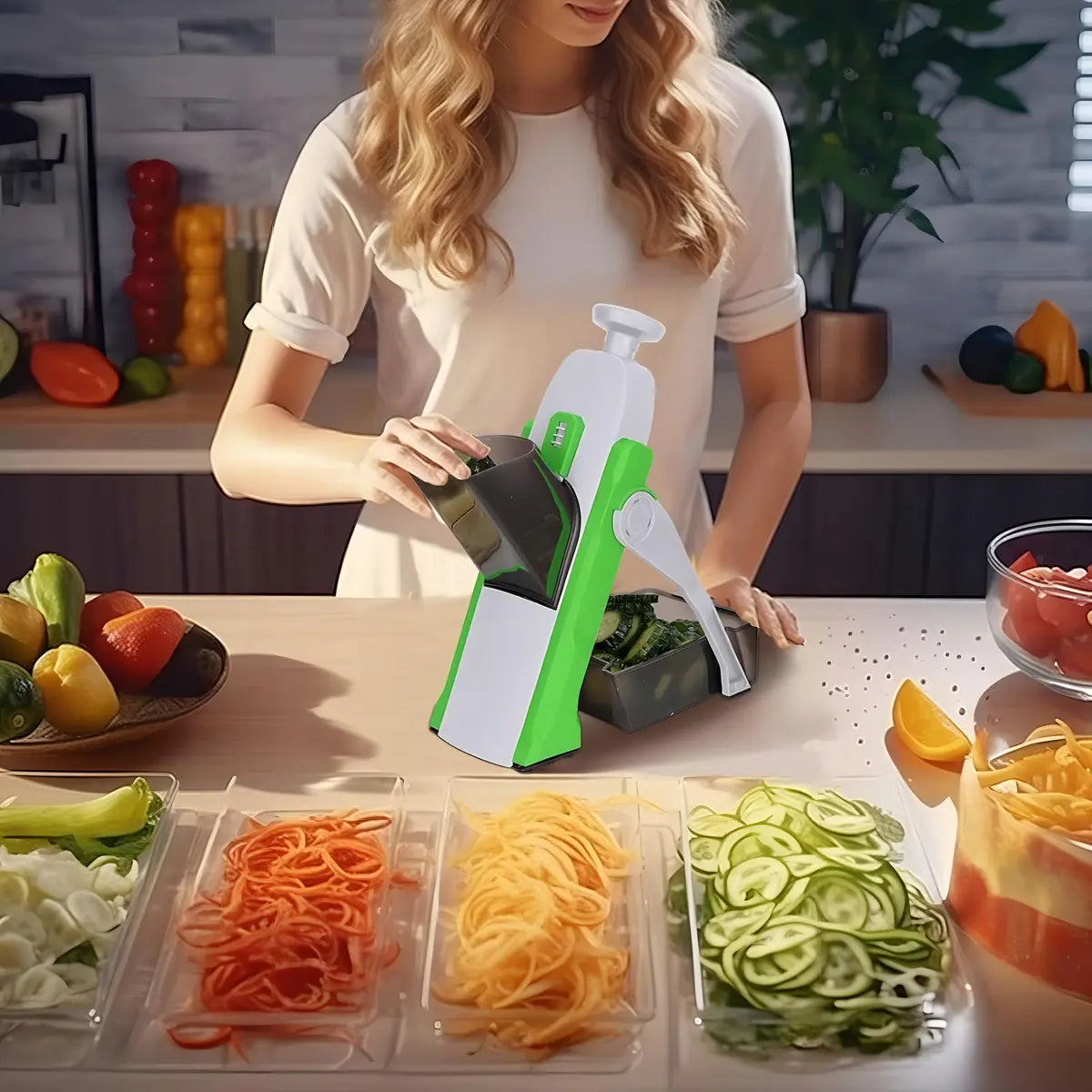 Cortador de Verdura Multifuncional Mandolina de Cocina Manual