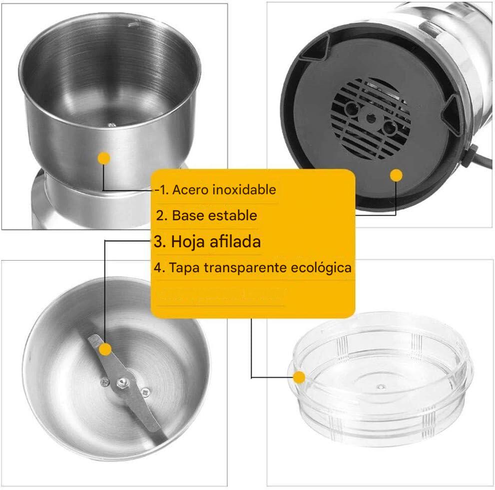 molinillo eléctrico de café/frijol de 200 W en acero inoxidable